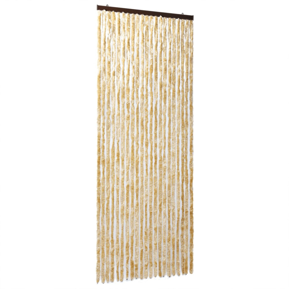 vidaXL Fly Curtain Door Curtain Fly Screen Curtain Beige 100x230 cm Chenille