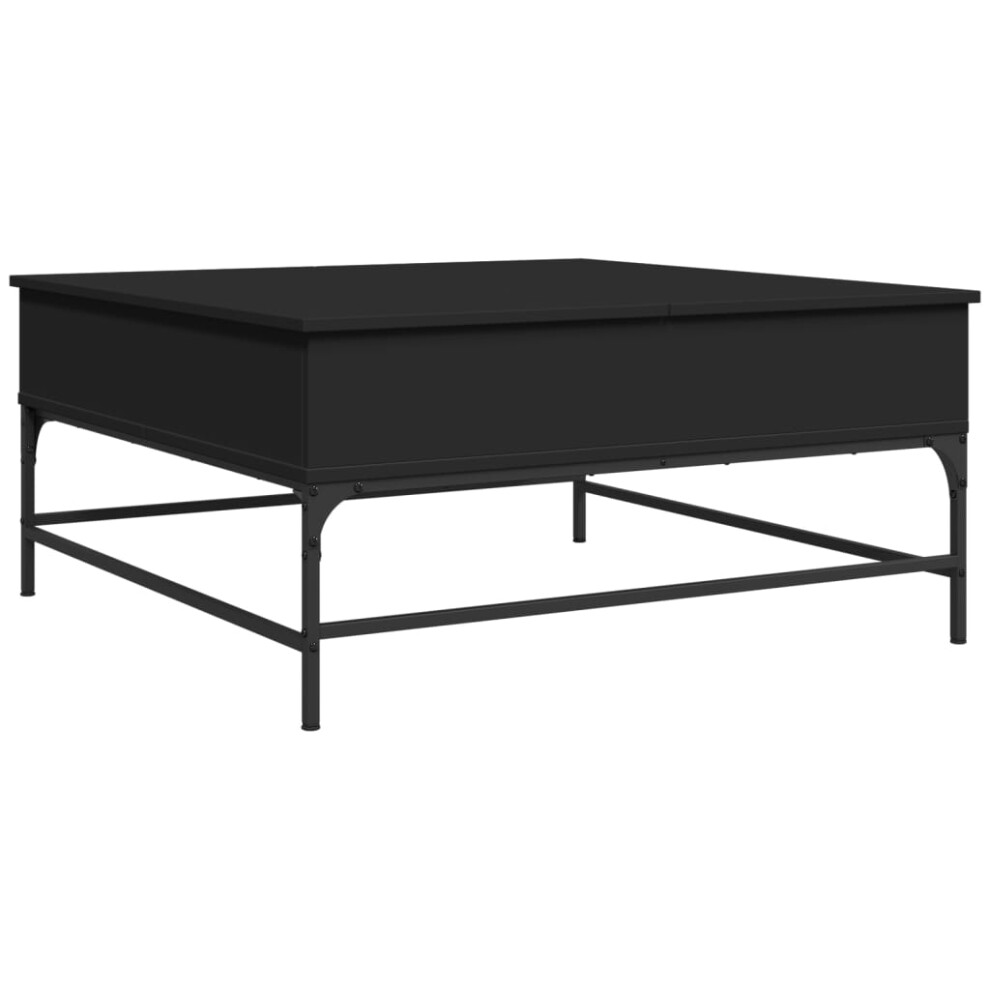 vidaXL Coffee Table Hall End Table Side Table Black Engineered Wood and Metal