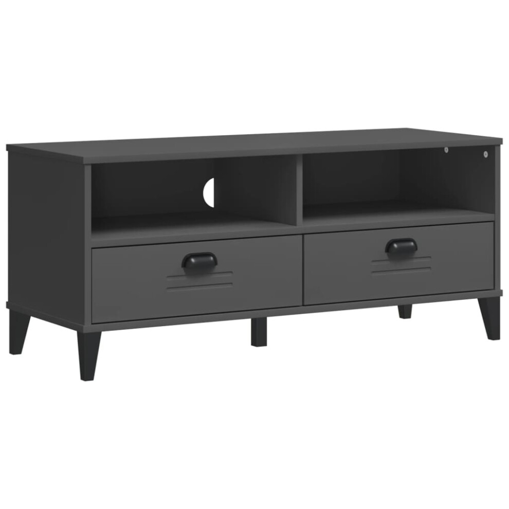 vidaXL TV Cabinet Sideboard TV Stand TV Unit Anthracite Grey Solid Wood Pine