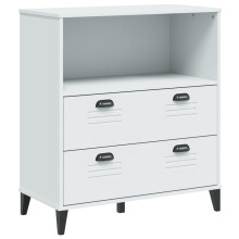 vidaXL Bookcase Bookshelf Side Cabinet Storage Book Rack White Engineered Wood