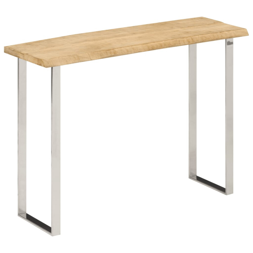 Vidaxl Console Table With Live Edge Hallway Coffee Table Solid Wood Mango