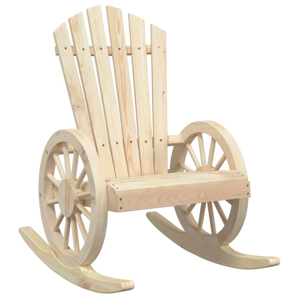 Vidaxl Rocking Adirondack Chair Patio Outdoor Rocking Chair Solid Wood Fir