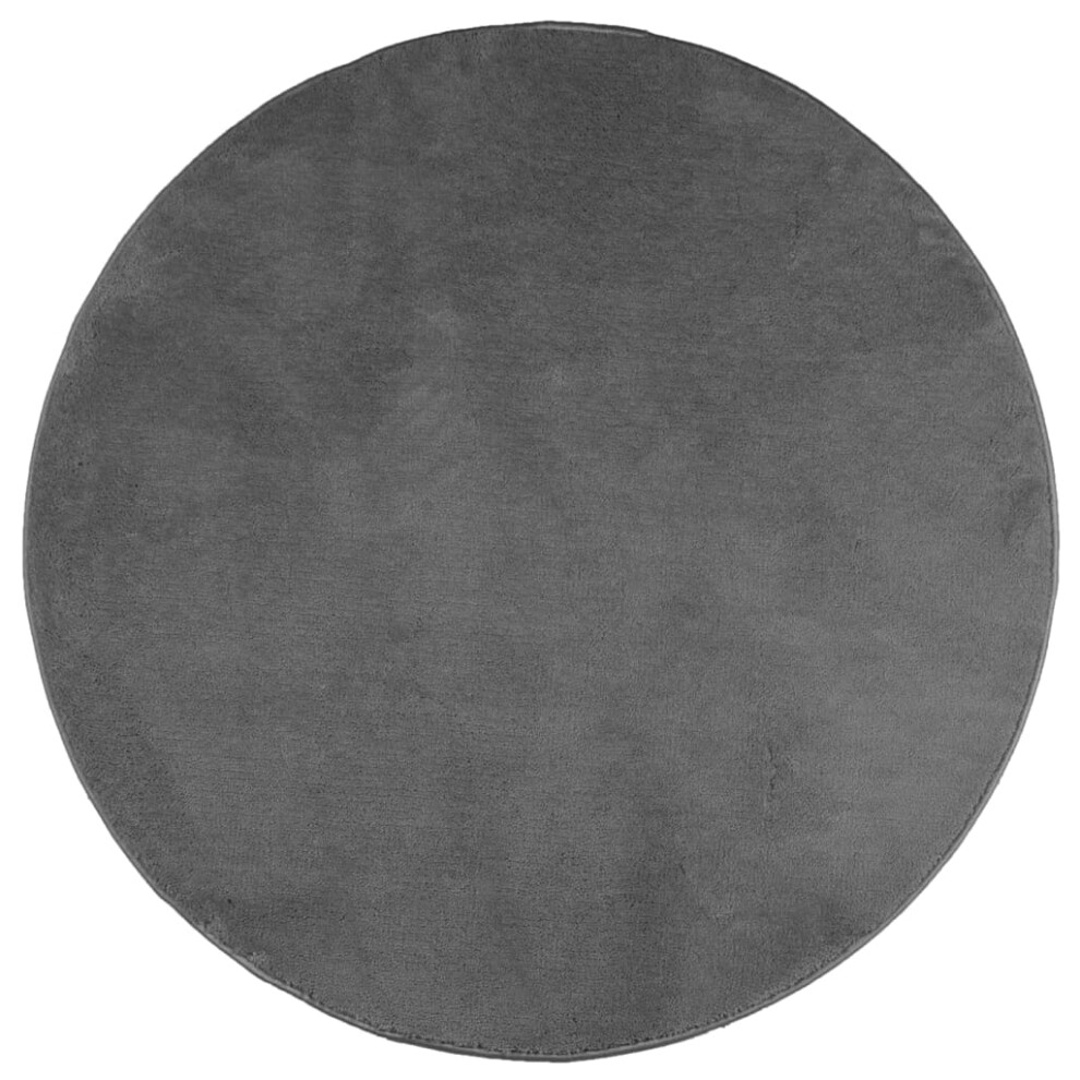 Vidaxl Rug Short Pile Soft And Washable Rug Floor Mat Area Rug Anthracite