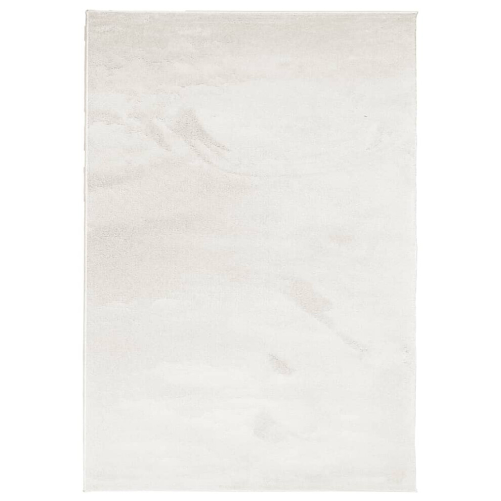 Vidaxl Rug Short Pile Soft And Washable Rug Floor Mat Area Rug Carpet Beige
