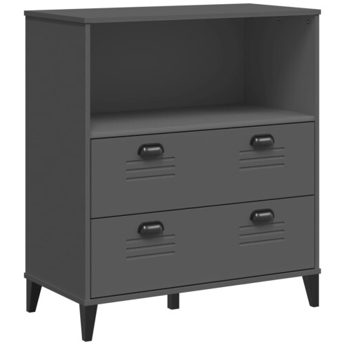 VidaXL vidaXL Bookcase Bookshelf Cabinet Book Rack Anthracite Grey Engineered Wood