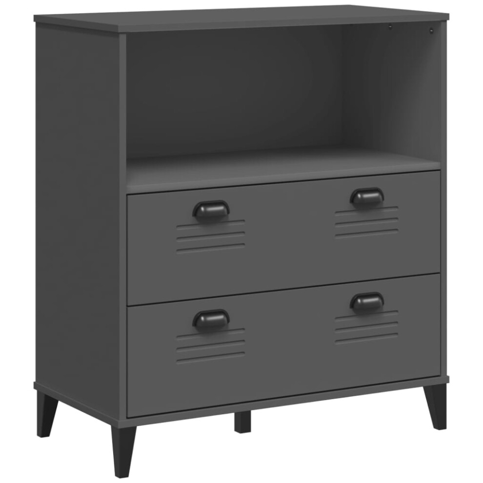 Vidaxl Bookcase Bookshelf Cabinet Book Rack Anthracite Grey Engineered Wood
