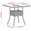 VidaXL vidaXL Gartentisch mit Glasplatte Hellgrau 80x80x75 cm Poly Rattan 4