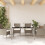 VidaXL vidaXL Gartentisch mit Glasplatte Hellgrau 150x90x75 cm Poly Rattan 3