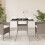 VidaXL vidaXL Gartentisch mit Glasplatte Hellgrau 80x80x75 cm Poly Rattan 3