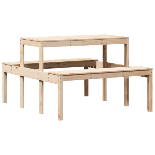 VidaXL vidaXL Picnic Table Outdoor Dining Table Wooden Garden Table Solid Wood Pine