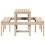 VidaXL vidaXL Picnic Table Outdoor Dining Table Wooden Garden Table Solid Wood Pine 5