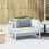 VidaXL vidaXL Garden Sofa Bench Extendable Outdoor Dining Bench White Solid Wood Pine 3