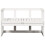 VidaXL vidaXL Garden Sofa Bench Extendable Outdoor Dining Bench White Solid Wood Pine 5