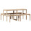 VidaXL vidaXL Picnic Table Outdoor Dining Table Wooden Garden Table Solid Wood Pine 6