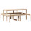 VidaXL vidaXL Picnic Table Outdoor Dining Table Wooden Garden Table Solid Wood Pine 2