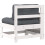 VidaXL vidaXL Garden Armrest Sofa with Cushion Outdoor Sofa White Solid Wood Pine 6