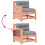VidaXL vidaXL Garden Armrest Sofa with Cushion Outdoor Sofa Couch Solid Wood Douglas 7