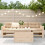 VidaXL vidaXL Garden Table Outdoor Table Coffee Patio Dining Table Solid Wood Pine 3