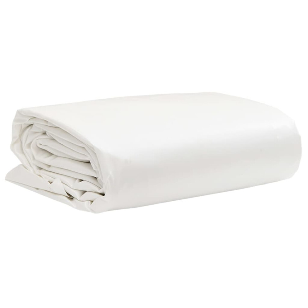 vidaXL Tarpaulin Cover Ground Sheet Waterproof Camping Tarp White 650 g/m²