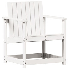 vidaXL Garden Chair Dining Chair Outdoor Seat Chair White Solid Wood Pine