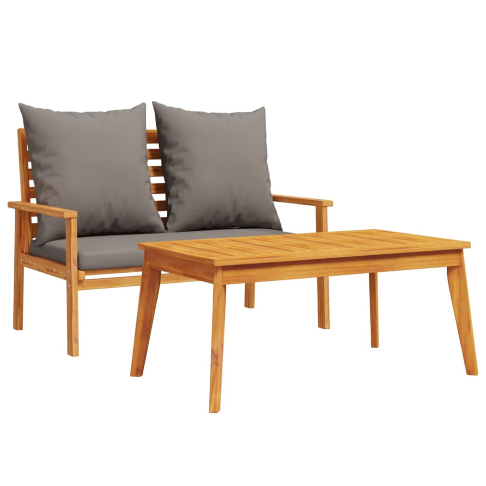 vidaXL Garden Set with Cushion Outdoor Lounge Set Table Solid Wood Acacia