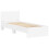 VidaXL vidaXL Bed Frame with Headboard and LED Lights White 75x190 cm Small Single 3