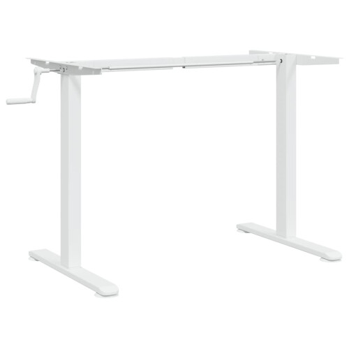 VidaXL vidaXL Standing Desk Frame Height Adjustable Table Workstation White Steel