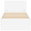 VidaXL vidaXL Bed Frame with Headboard and LED Lights Bad Base White 90x190 cm Single 7