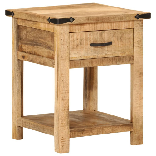 VidaXL vidaXL Bedside Cabinet Nightstand Bedroom End Table Bed Table Solid Wood Mango