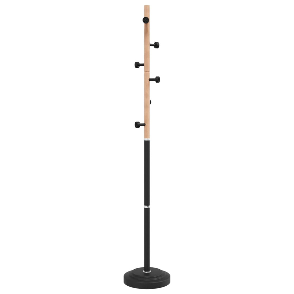 vidaXL Coat Stand Coat Rack Clothes Stand Coat Hanger Black Powder-coated Iron