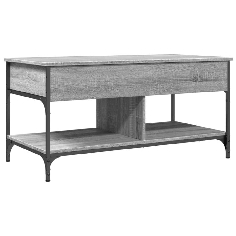 vidaXL Coffee Table End Table Sofa Table Grey Sonoma Engineered Wood and Metal