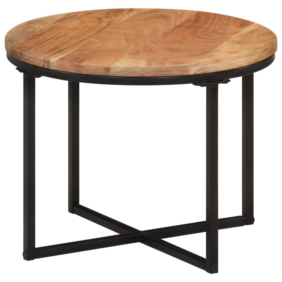 Vidaxl Coffee Table Hall End Table Side Sofa Table Solid Wood Acacia And Iron