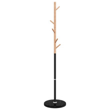 vidaXL Coat Stand Coat Rack Clothes Stand Coat Hanger Black Powder-coated Iron