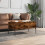 VidaXL vidaXL Coffee Table End Table Sofa Table Smoked Oak Engineered Wood and Metal 3