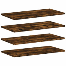 vidaXL 4-Piece Floating Wall Shelves - Smoked Oak Engineered Wood, 60x30x1.5 cm, 25 kg per shelf