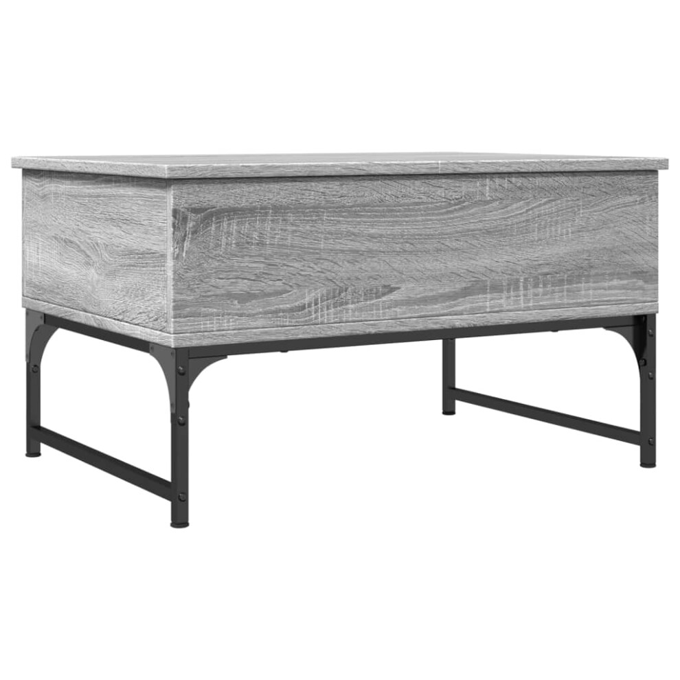 vidaXL Coffee Table End Table Sofa Table Grey Sonoma Engineered Wood and Metal