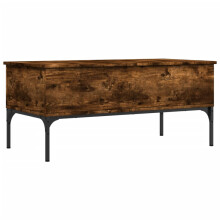 vidaXL Coffee Table End Table Sofa Table Smoked Oak Engineered Wood and Metal