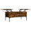VidaXL vidaXL Coffee Table End Table Sofa Table Smoked Oak Engineered Wood and Metal 8