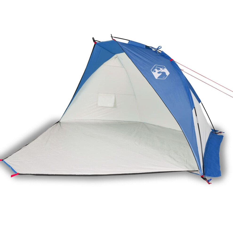 Vidaxl Beach Tent Lightweight Sun Shelter Shade Tent Azure 185T Polyester Blue