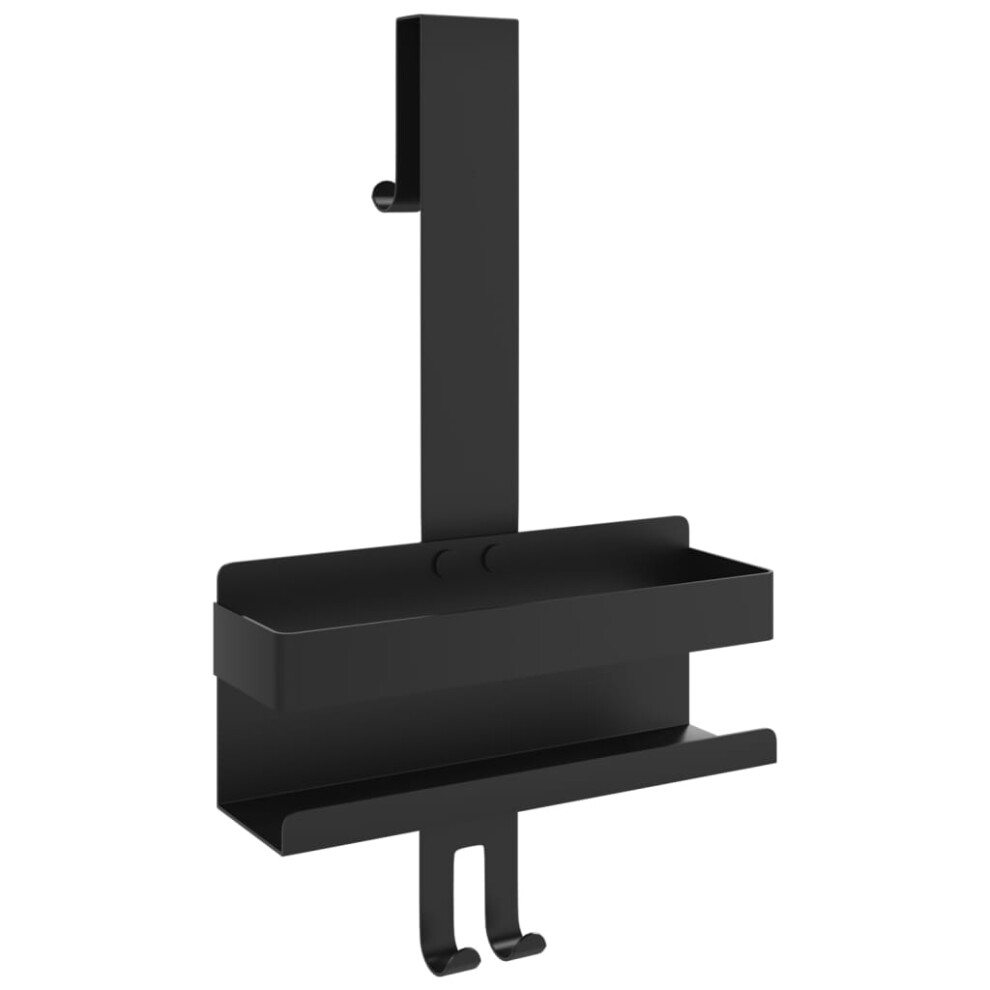 Vidaxl Hanging Shower Caddy Bath Shelf Matt Brushed 304 Stainless Steel Black