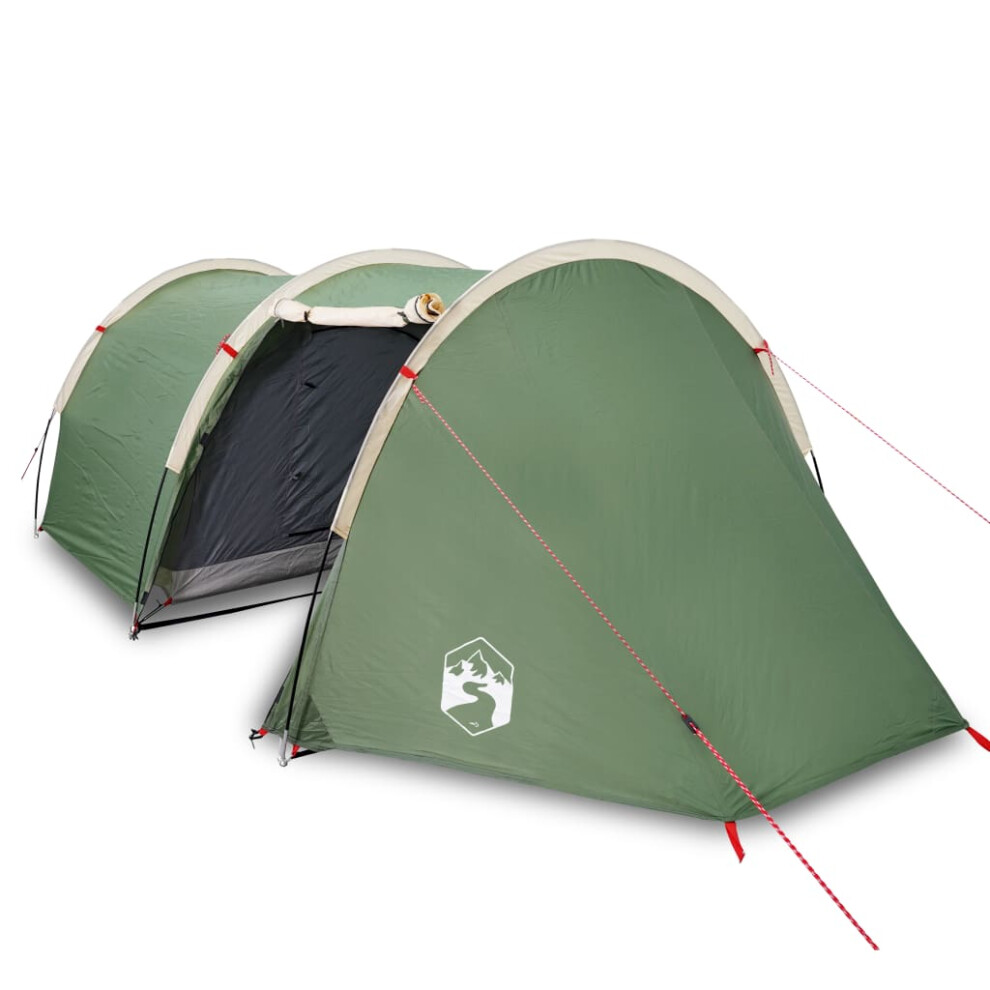 vidaXL Camping Tent 4 Persons Dome Tent Lightweight Tent Green 185T Taffeta