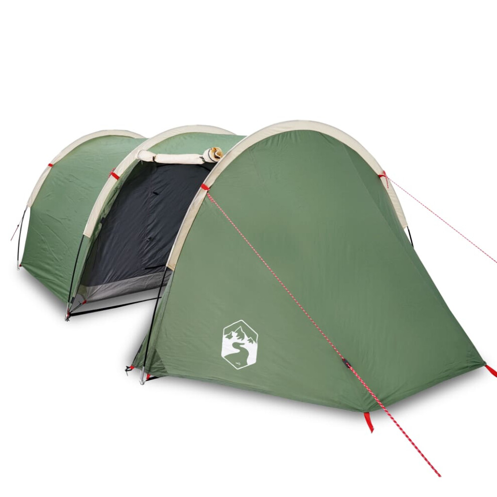 vidaXL Camping Tent Tunnel 4-Person Lightweight Dome Tent Green Waterproof