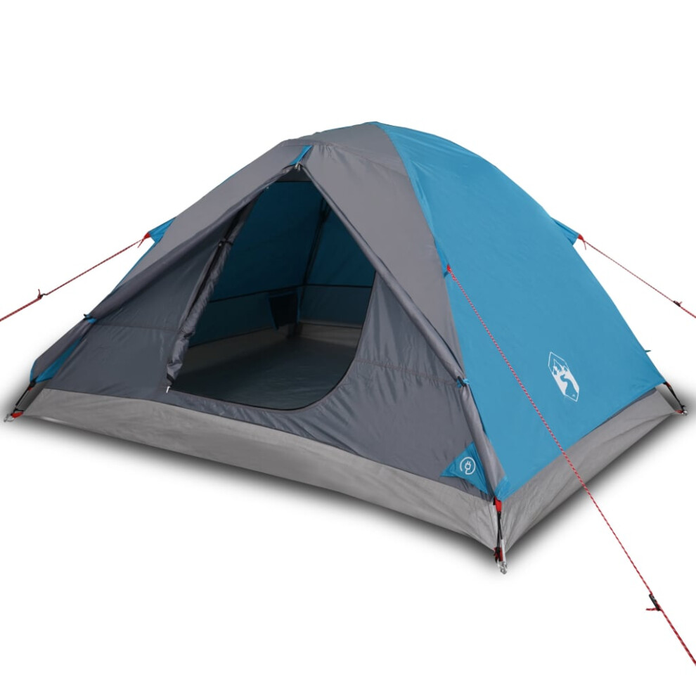 vidaXL Camping Tent Dome 3-Person Lightweight Tent Dome Tent Blue Waterproof