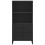 VidaXL vidaXL Bookcase Bookshelf Side Cabinet Storage Book Rack Black Engineered Wood 6