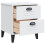 VidaXL vidaXL Bedside Cabinet Side Table Nightstand Bed Table White Engineered Wood 5