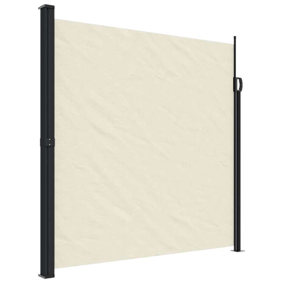 Vidaxl Retractable Side Awning Outdoor Privacy Screen Shade Cream 200X300 Cm