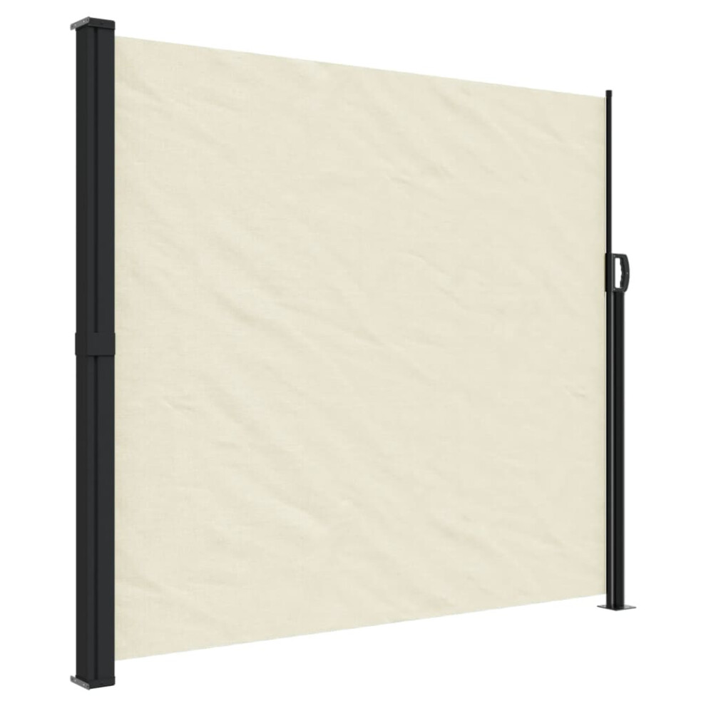 Vidaxl Retractable Side Awning Outdoor Privacy Screen Shade Cream 180X500 Cm
