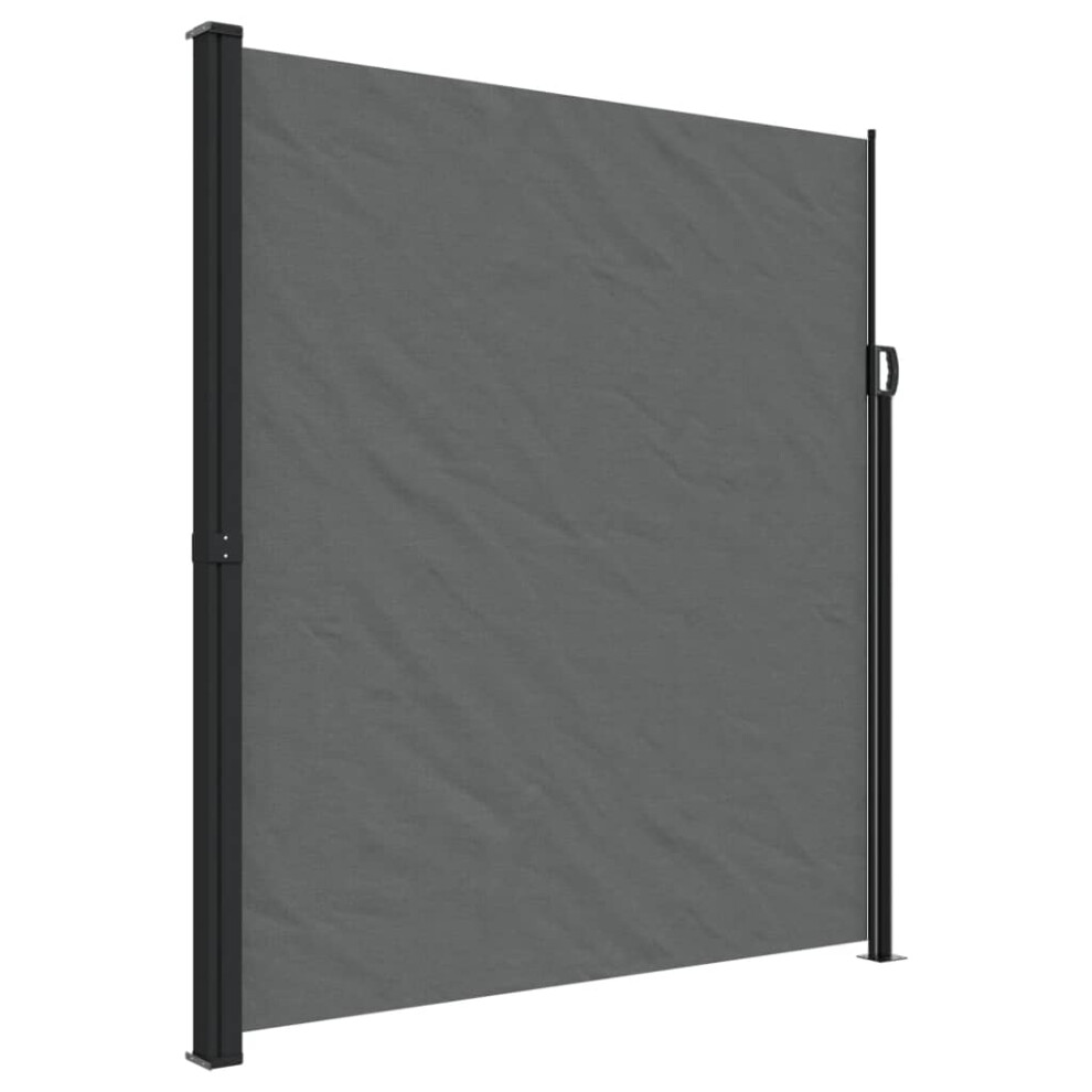 vidaXL Retractable Side Awning Outdoor Privacy Screen Anthracite 220x300 cm