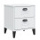 VidaXL vidaXL Bedside Cabinet Side Table Nightstand Bed Table White Engineered Wood 1
