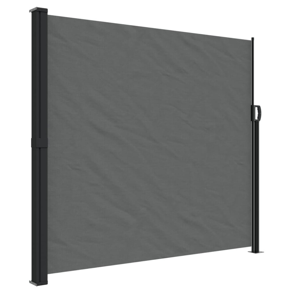 vidaXL Retractable Side Awning Outdoor Privacy Screen Anthracite 180x500 cm